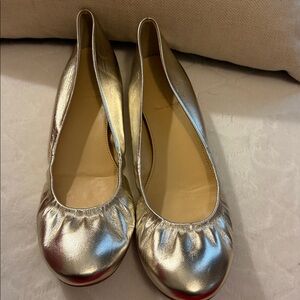 J. Crew Women's Metallic Flats Made in Italy